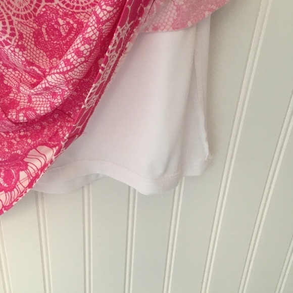 DONNA MORGAN Jersey Knit Lace Print  3/4 Sleeve Sheath Dress Size 6 - Picture 7 of 15